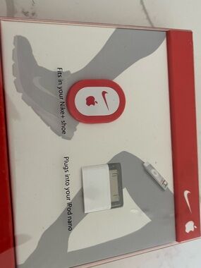 Nike Red and White iPod/Nike+ Shoe Sensor & Adapter